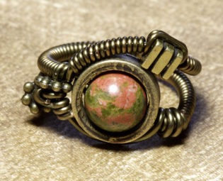 Steampunk Jewelry made by CatherinetteRings: Ring UNAKITE steampunk buy now online