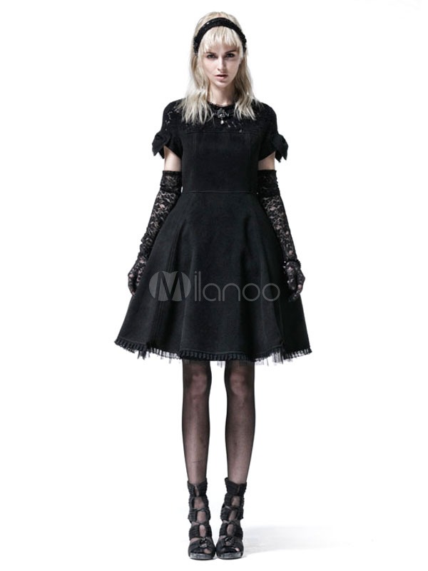 Gothic Polyester Lace Lolita One-Piece steampunk buy now online