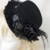 Gothic Black Lace Feather Hat Costume Accessories steampunk buy now online