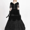 Black Gothic Ball Gown Cotton Evening Dress steampunk buy now online