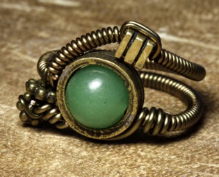 Steampunk Jewelry made by CatherinetteRings: Ring AVENTURINE steampunk buy now online