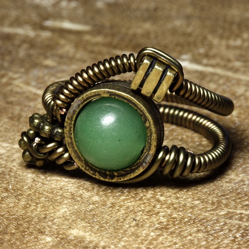 Steampunk Jewelry made by CatherinetteRings: Ring AVENTURINE steampunk buy now online