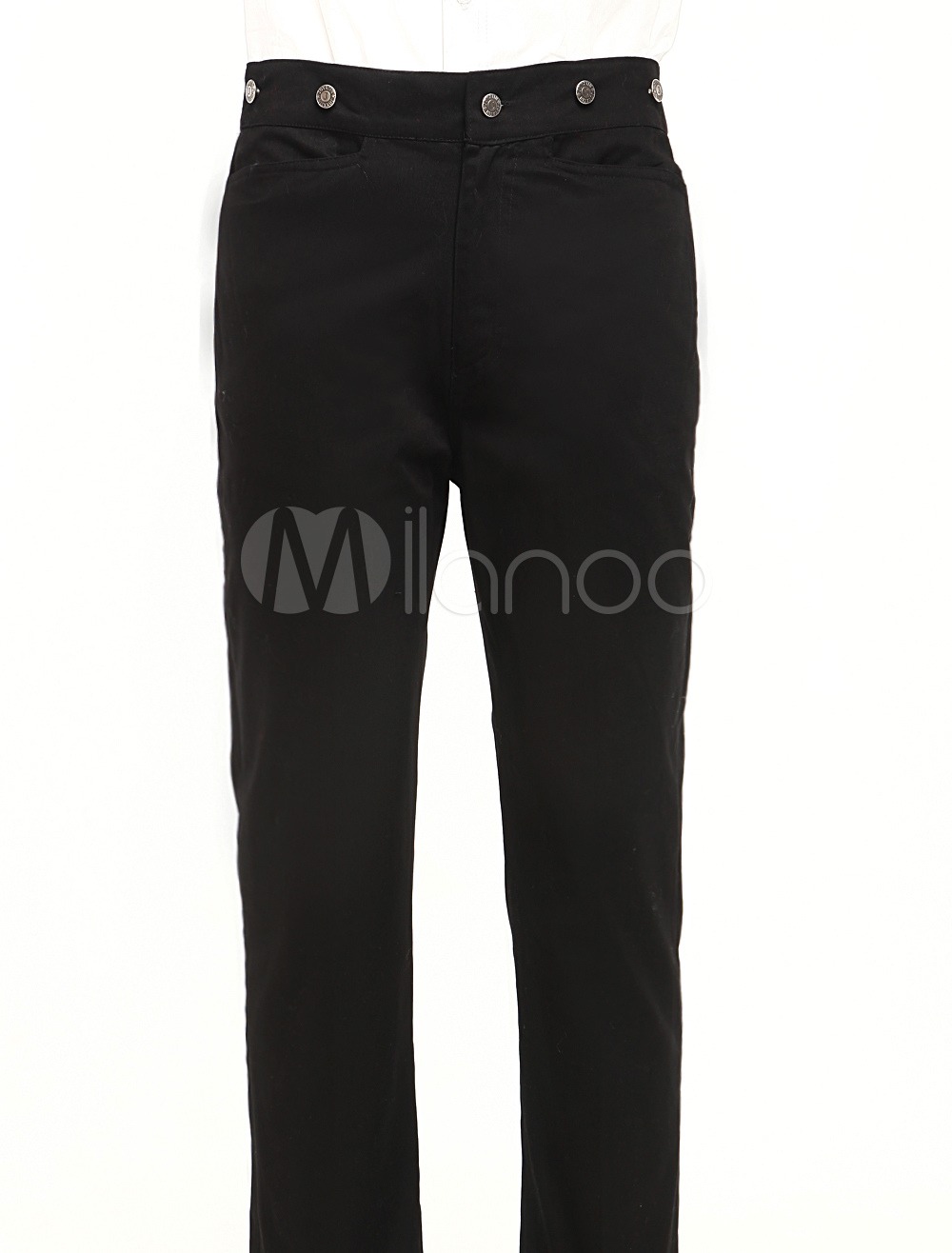 Classic Black Cotton Mens Steampunk Trousers steampunk buy now online
