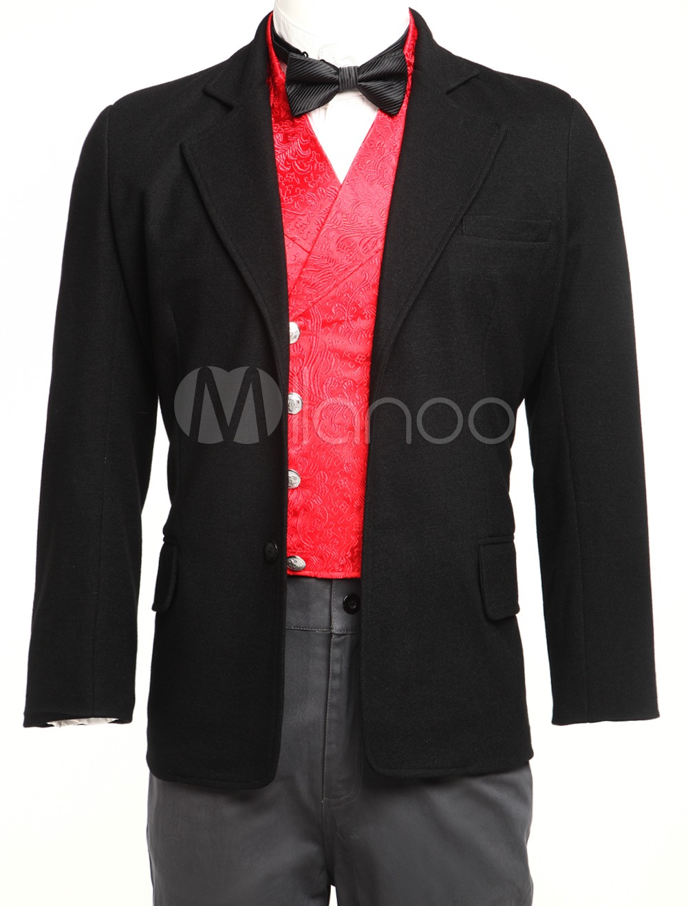 Cool Black Lapel Single-Breasted Buttons Jazz Cloth Velvet Mens Steampunk Jacket steampunk buy now online