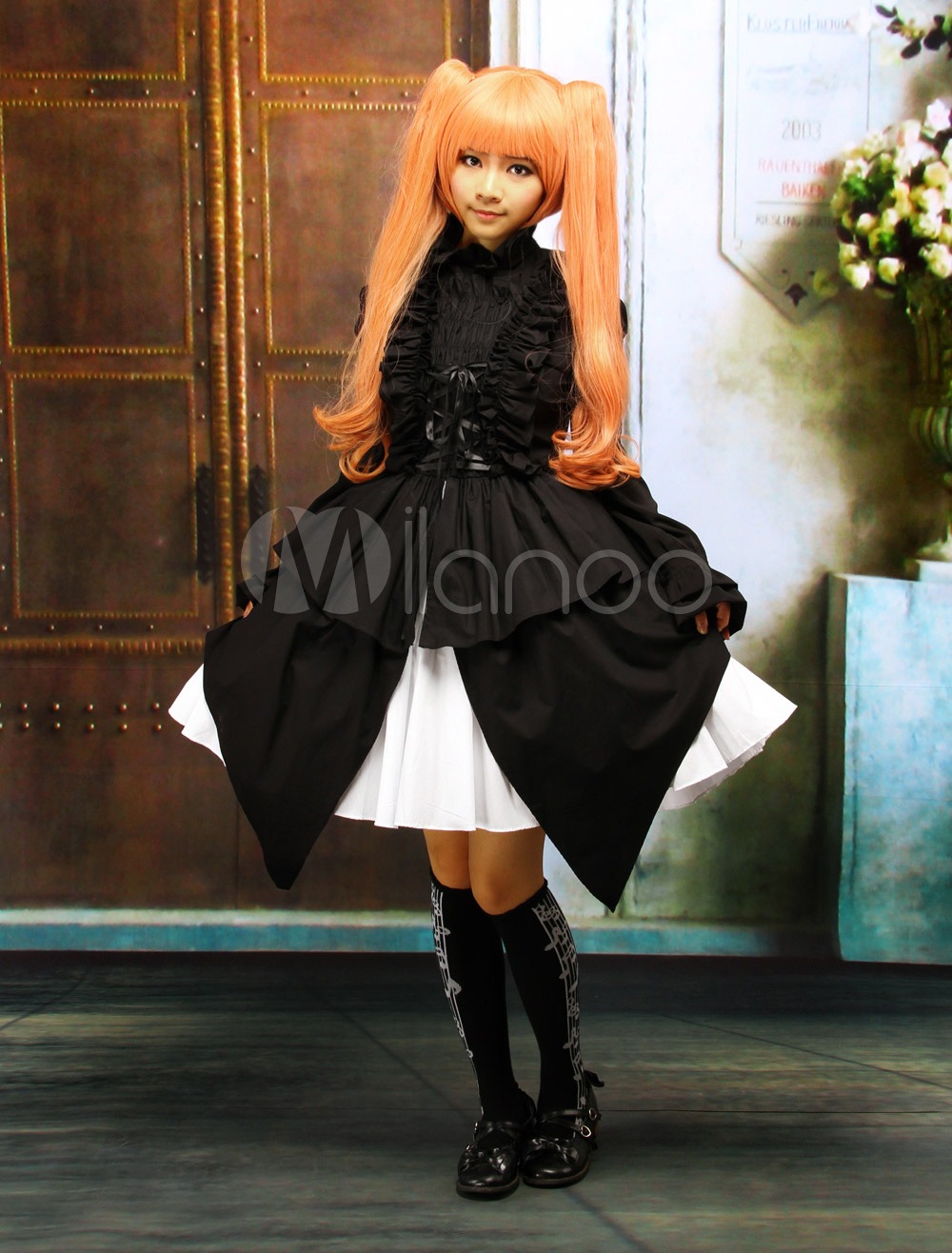 Cotton Black Halter Sleeveless Gothic Punk Lolita Dress steampunk buy now online