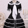 Cotton Black Ruffles Gothic Lolita Dress steampunk buy now online