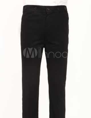 Fabulous Black Cotton Mens Steampunk Trousers steampunk buy now online