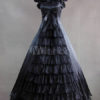Gothic Lolita Renaissance Black Halter Multi-layer Satin Long Dress steampunk buy now online