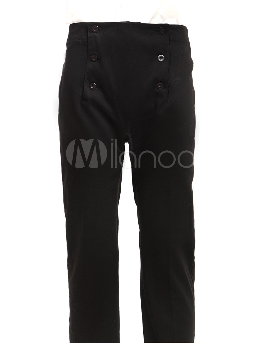 Modern Black Cotton Mens Steampunk Trousers Halloween cosplay costume steampunk buy now online