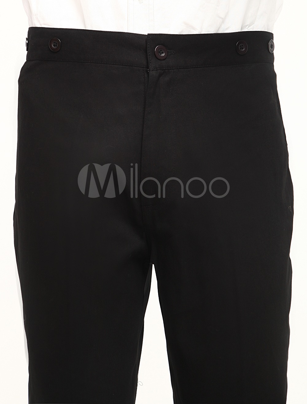 Modern Black Cotton Mens Steampunk Trousers steampunk buy now online