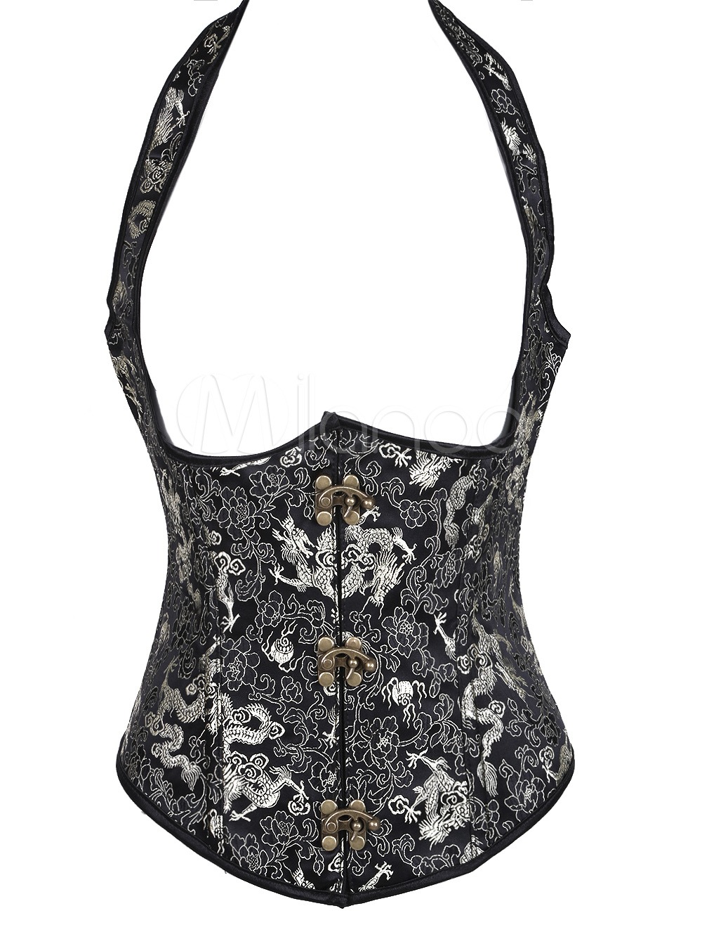 Punk Multi Color Jacquard Embroidery Underbust Steampunk Corset steampunk buy now online