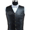 Quality Black Leather Steampunk Waistcoat steampunk buy now online