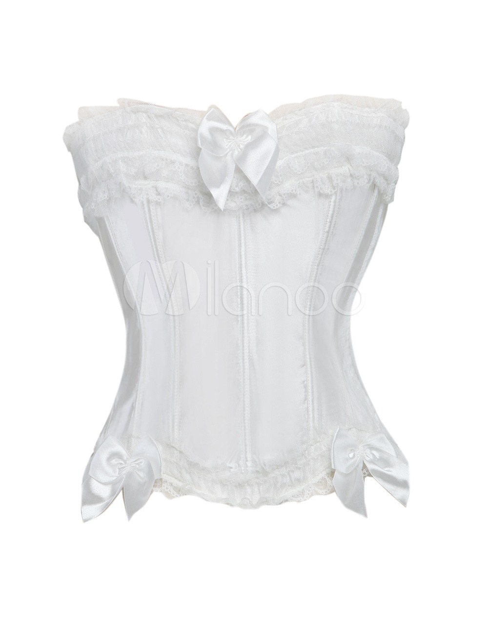 Side Clasp Lace Silk Like Satin Plastic Boning Womens Bustier steampunk buy now online