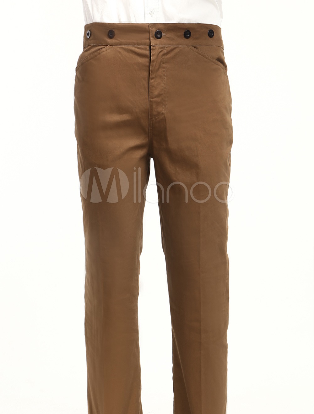 Wonderful Dark Brown Cotton Mens Steampunk Trousers steampunk buy now online