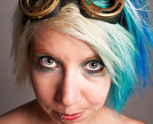 Chicazul with Steampunk Goggles steampunk buy now online