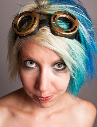 Chicazul with Steampunk Goggles steampunk buy now online