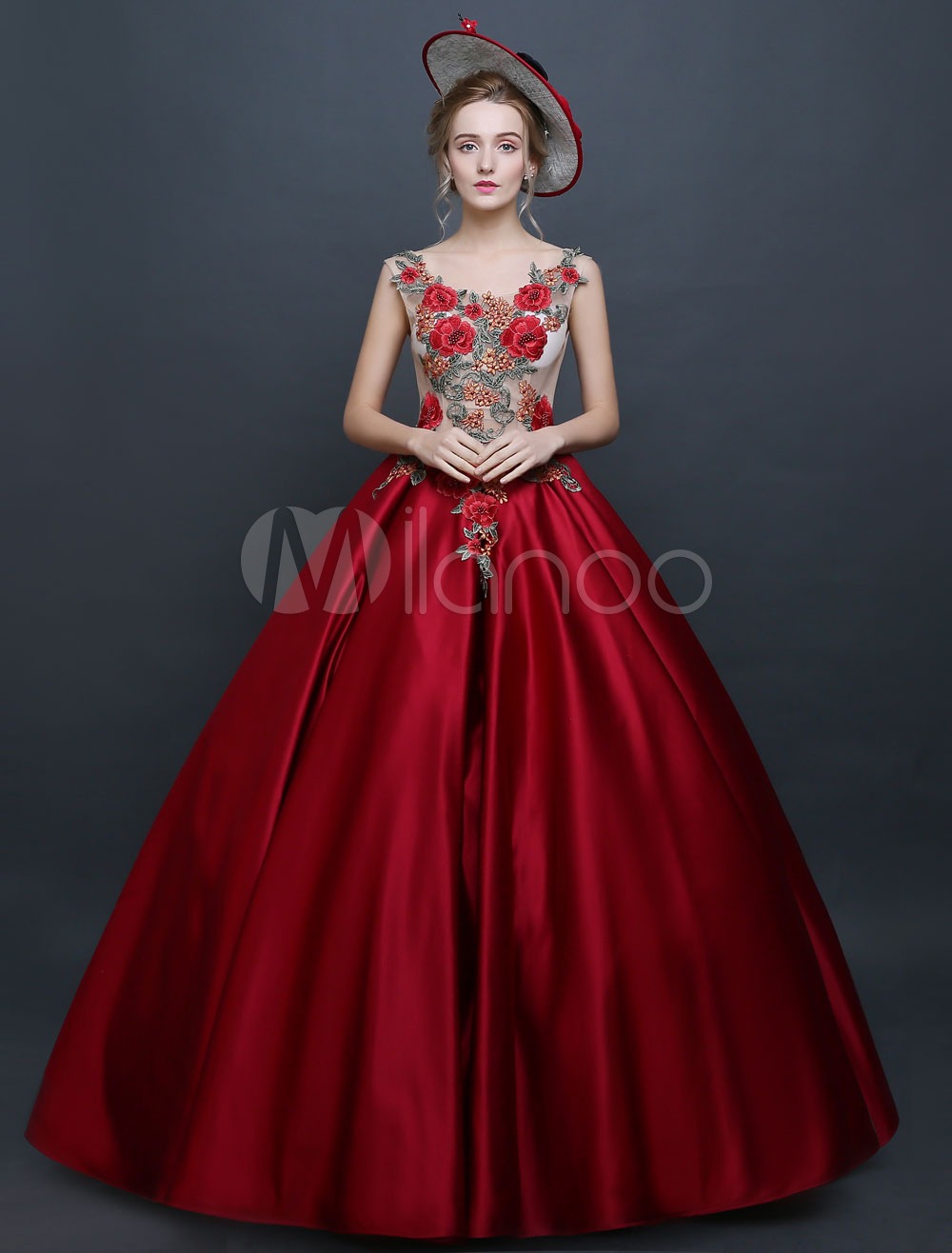 Burgundy Victorian Princess Ball Gown Chic Satin Costume steampunk buy now online
