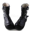 Gothic Matte Black Lolita Short Boots steampunk buy now online