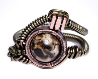 Steampunk Jewerly - Steampunk Ring with Natural Jasper steampunk buy now online