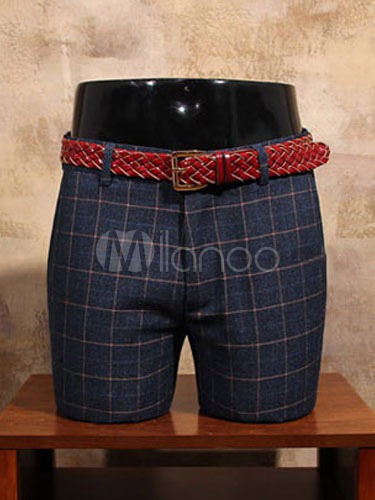 Steampunk Vintage Check Slim Fit Pants for Men steampunk buy now online
