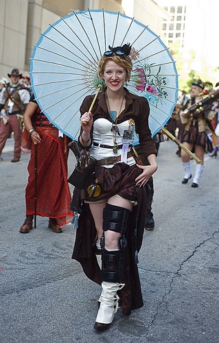 Steampunk Lady in the 2010 Dragon*con Parade steampunk buy now online