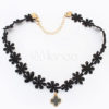 Black Gothic Necklace Flowers Pattern Lace Metal Necklace for Women steampunk buy now online