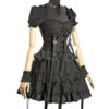 Black Cotton Gothic Lolita One-Piece for Women steampunk buy now online
