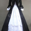 Gothic Black and white Poplin Long Sleeves Lolita One-Piece dress steampunk buy now online