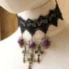 Gothic Purple Cotton Fashion Lolita Necklace steampunk buy now online