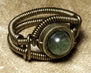 Steampunk Jewelry Ring made by CatherinetteRings with Green Moss Agate steampunk buy now online