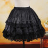 Gothic Black Bow Ruffles Jacquard Chiffon Lolita Skirts steampunk buy now online