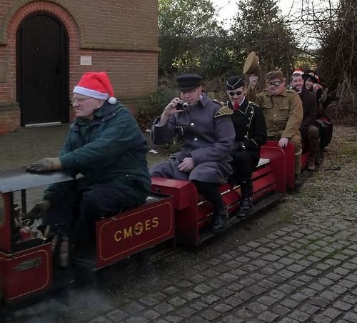 Steampunks on train at Papplewick steampunk buy now online