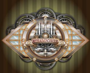 art poster steampower in size: 30 x 30 cm by G. Retzer steampunk buy now online