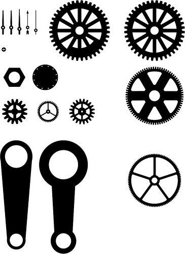 Steampunk Gears, Needles, Rods 'n Such (on white background) steampunk buy now online