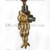 Steampunk Golden Owl with Gears Necklace steampunk buy now online