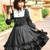 Gothic Black Loltia One-piece Dress Long Sleeves Layered Ruffles steampunk buy now online