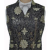 Black Jacquard Floral Steampunk Waistcoat For Halloween steampunk buy now online