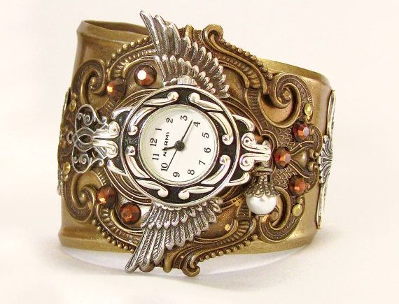 Steam punk Watch Men Women Wrist Watches Bracelet Steam punk Jewelry time lord cuff watch by Aranwen steampunk buy now online