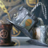 Steampunk Christmas ornament: Silver mini Hat by Steampunkandmetal steampunk buy now online