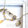 Steampunk Butterfly Necklace Orange, Leaf Charm Necklace, Steampunk Gears and cogs Necklace, Fantasy Necklace, Boho, Insect Necklace, Oddity by LaTaniaJewelry steampunk buy now online