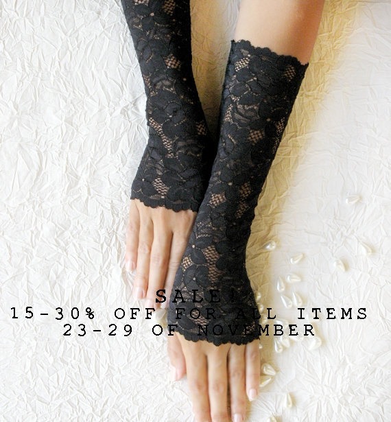Sale! SALE Fingerless gloves lace black,,prom FREE SHIPPING by MySecretFace steampunk buy now online