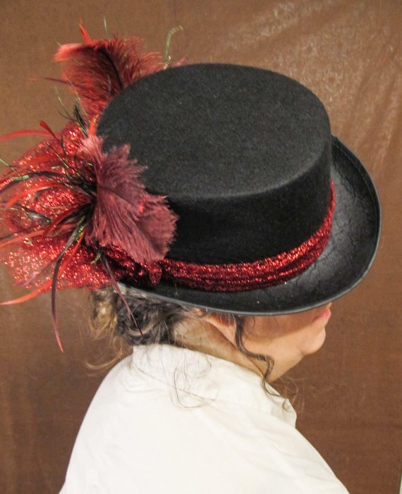 Fancy Red Steampunk Hat by ButterflyDark steampunk buy now online