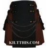 Interchangeable Brown Black Canvas Cargo Utility Kilt Custom Fit Adjustable Many Options by KiltThis steampunk buy now online