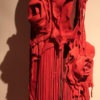 showdiva designs ReD Saddlebag Purse Handbag Dripping with Fringe and Hand Sculpted Bag of Roses by showdiva steampunk buy now online