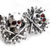 Gothic Skull Cufflinks // Mens Gothic Jewelry // Silver with Red Swarovski // gift for husband boyfriend by Aranwen steampunk buy now online