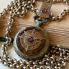Steampunk Pocket Watch Pendant Necklace - Antiqued Brass and Silver - Vintage Style Men Women Victorian Gothic Locket Jewelry by LeBoudoirNoir steampunk buy now online