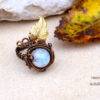 Moonstone ring/Wire wrapped ring/Adjustable ring/Vintage ring/ooak ring/Gift for her/Gifts/Gemstone ring/Wire wrapped gem/Gift ideas by Ianira steampunk buy now online