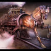 The Knight Train - 11 x 14 Art Print by Brian Giberson by indigolights steampunk buy now online