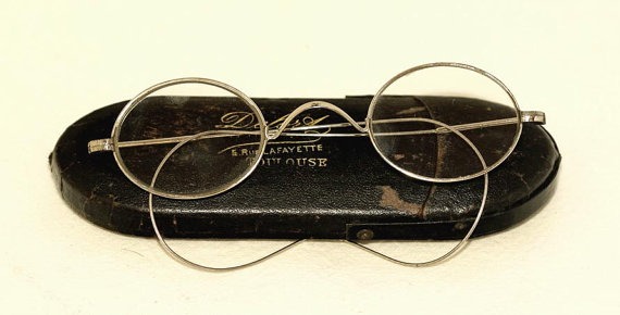1900's French spectacles in original case Steampunk, antique wearable accessory or decorative item by FrenchVintageLife steampunk buy now online