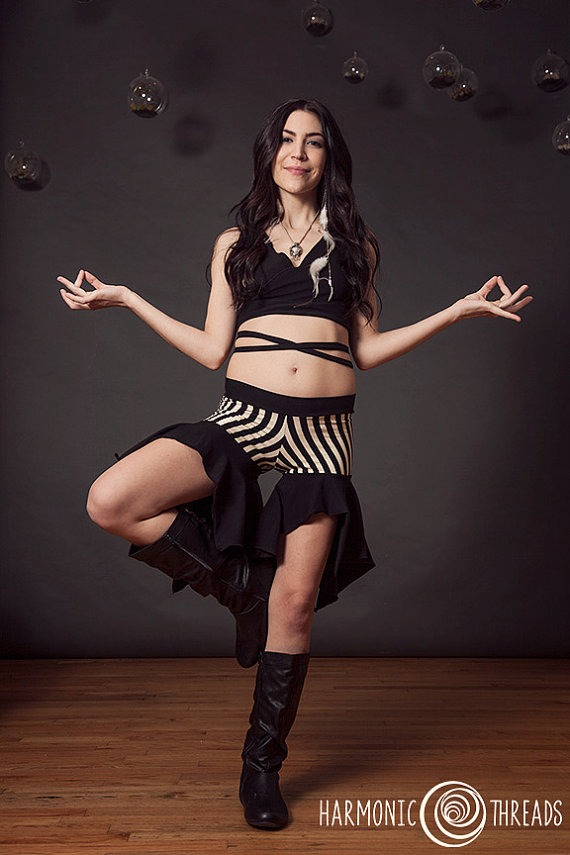 Striped Ariella Shorts, circus, ringmaster, steampunk, cabaret, flowy shorts, harmonic threads by HarmonicThreads steampunk buy now online